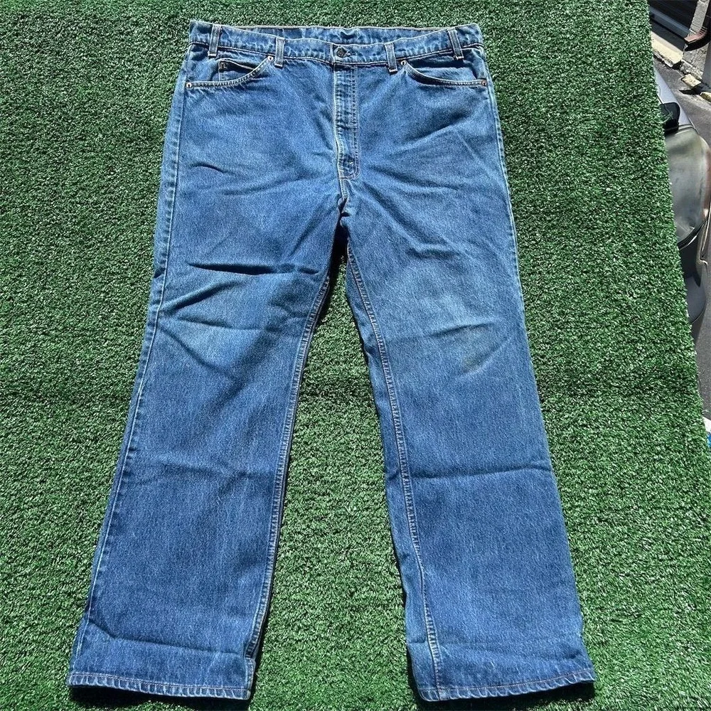 Levi's 517‎ Jeans Mens Waist 40 Length 30 Blue Bootcut Orange Tab Vintage